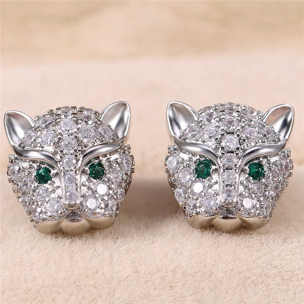 925 Sterling Plated Shiny Crystal Sparkling Stud Earrings For Unvn12448 28$